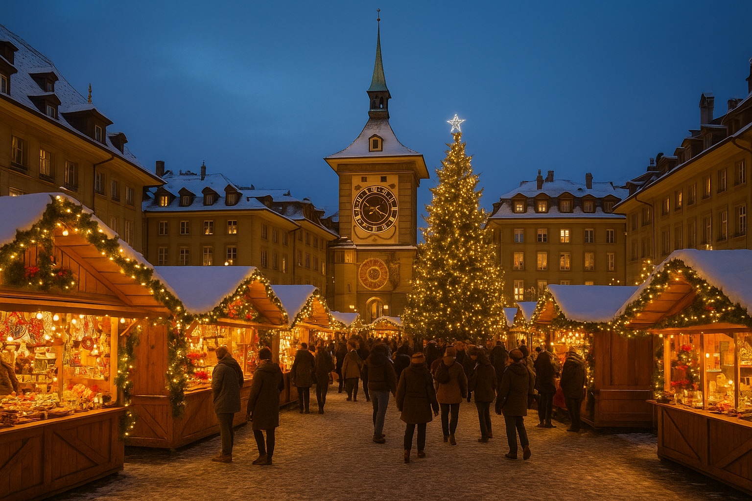 mercadillo de navidad en Berna, Suiza
